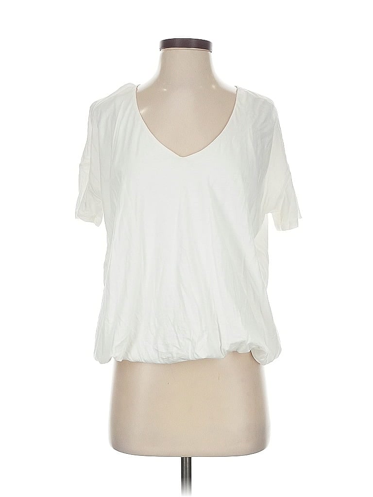 Pre-owned Maeve By Anthropologie Short Sleeve T-shirt In White