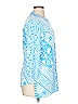 J. McLaughlin Blue 3/4 Sleeve Blouse Size XL - photo 3
