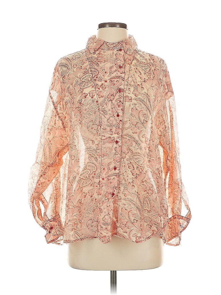 Pre-owned Laurence Bras 3/4 Sleeve Blouse In Pink