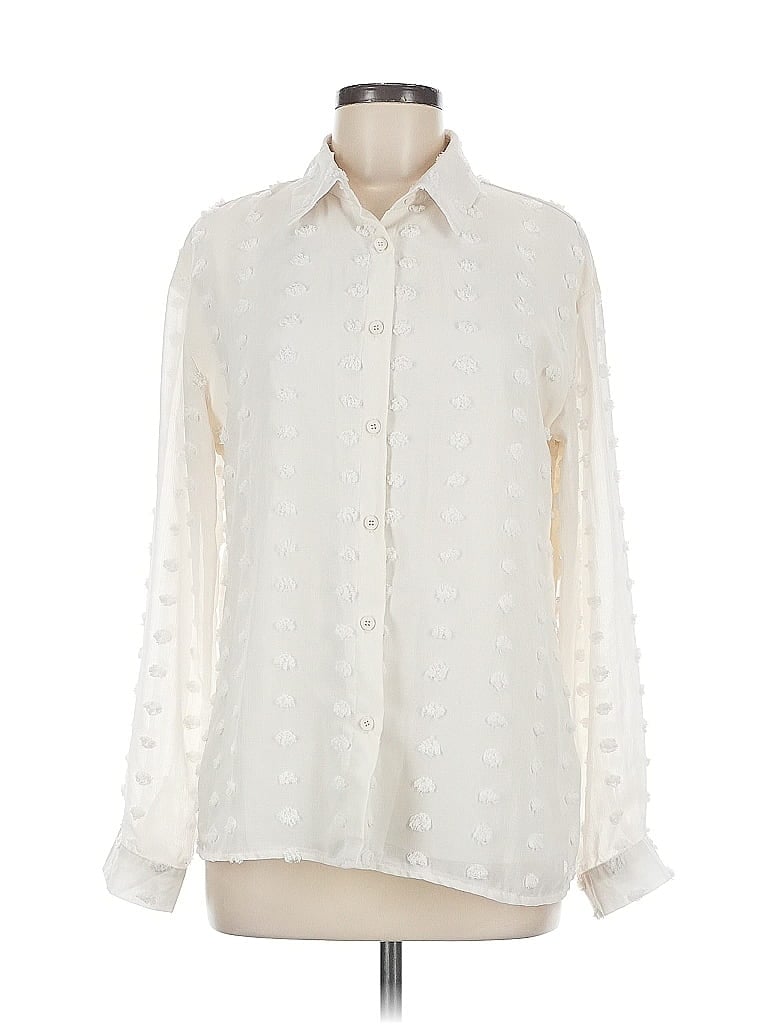UNBRANDED Pre-owned Long Sleeve Blouse In White