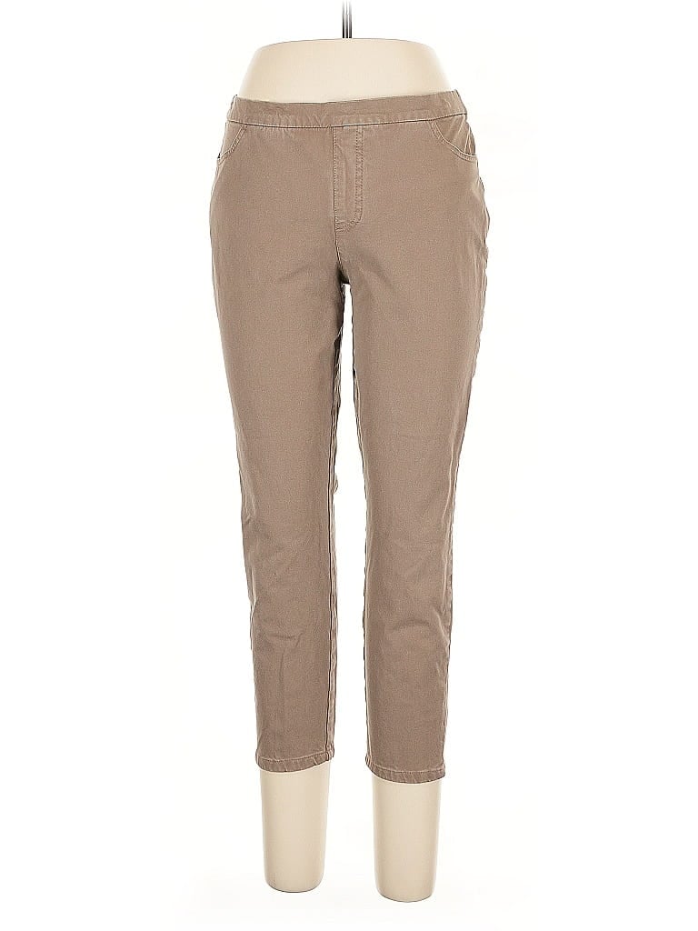 Pre-owned Isaac Mizrahi Live Khaki Pant In Brown