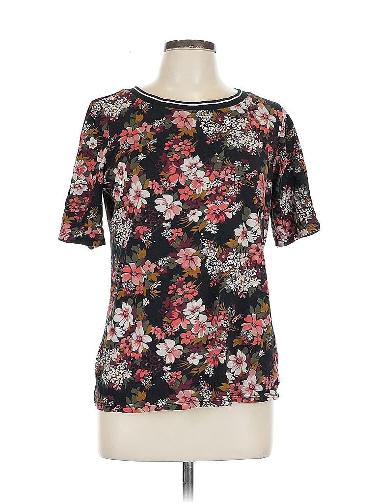 Pre-owned Ann Taylor Loft Outlet Short Sleeve T-shirt In Black