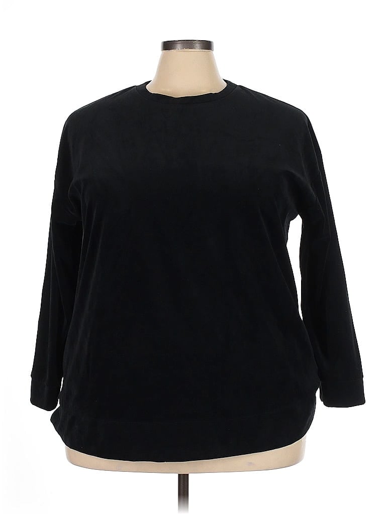 Woman Within 100% Polyester Black Sweatshirt Size 22 - 24 - photo 1