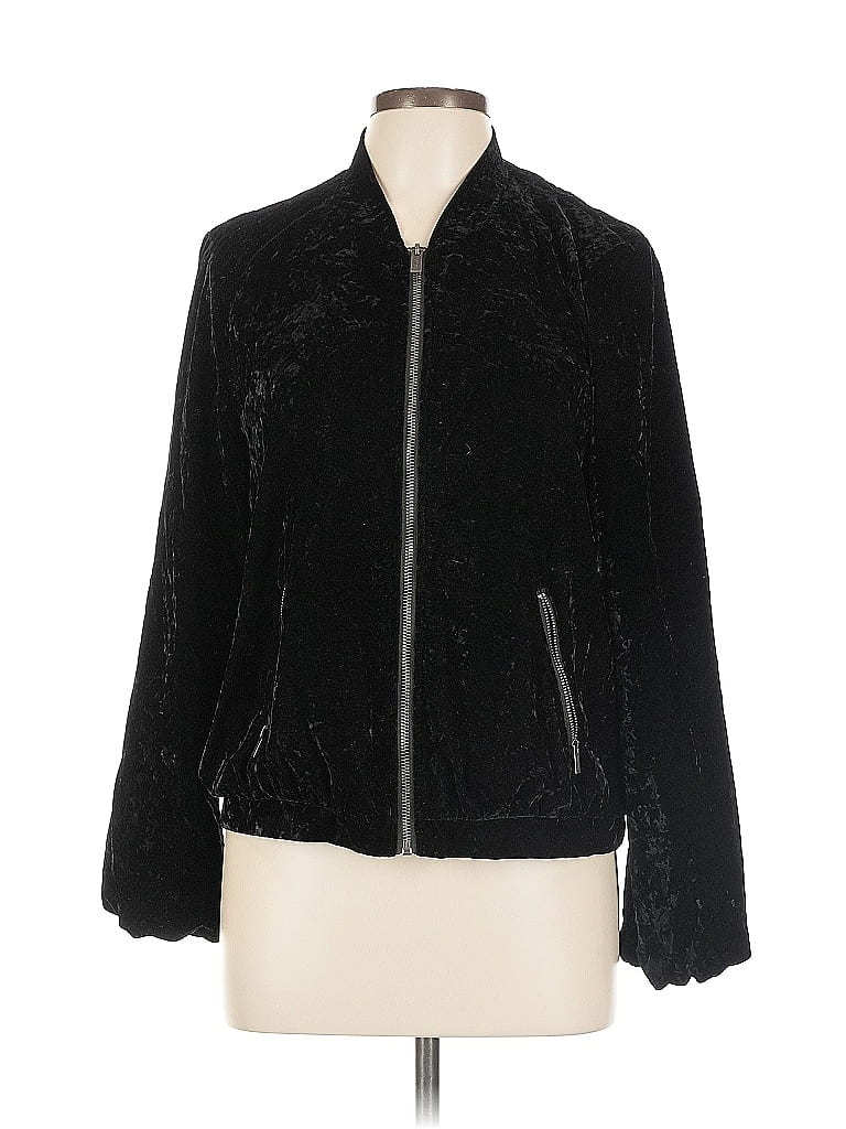 Pre-owned Splendid Faux Fur Jacket In Black