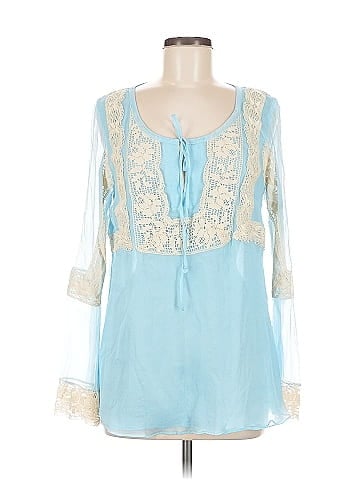 Sundance 3/4 Sleeve Silk Top (view 1)
