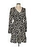 New Look 100% Polyester Animal Print Black Casual Dress Size 10 - photo 1