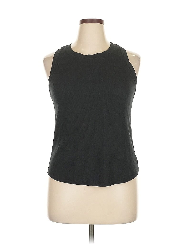 Pre-owned Eddie Bauer Sleeveless Top Black Halter Neckline Tops