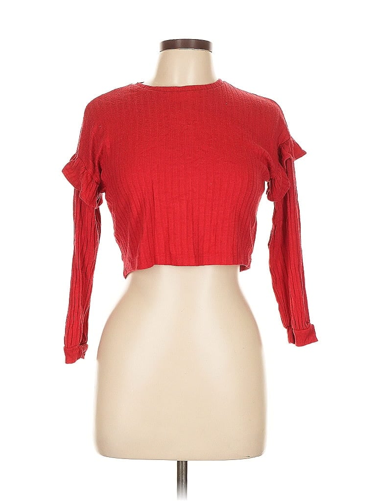 Click to view more detailed imagery on our partner's website Pre-owned Old Navy 3/4 Sleeve Top Red Sweetheart Neckline Tops