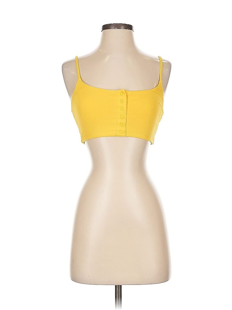 Click to view more detailed imagery on our partner's website Pre-owned Onia Tank Top Yellow Strapless Neckline Tops