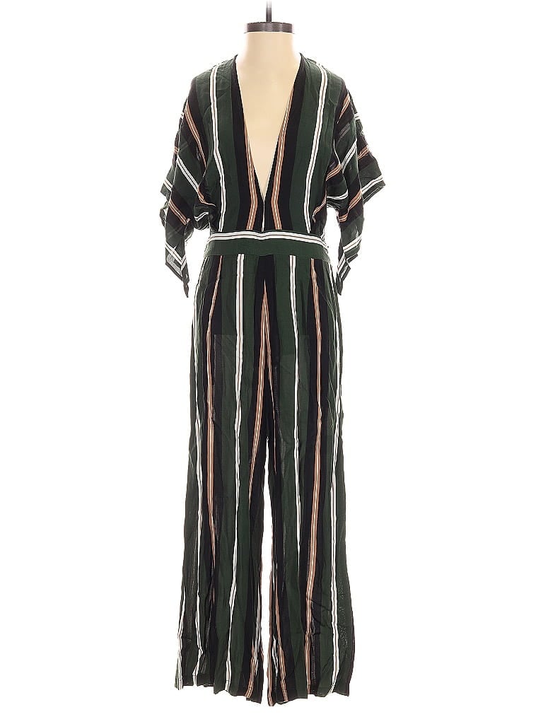 Faithfull the Brand Stripes Green Jumpsuit Size 6 - photo 1