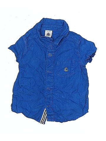 Petit Bateau Short Sleeve Button-Down Shirt (view 1)