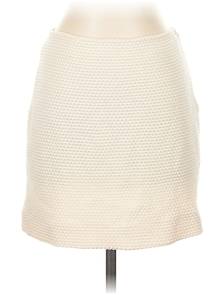 St. John Chevron-herringbone Ivory Formal Skirt Size 2 - photo 1