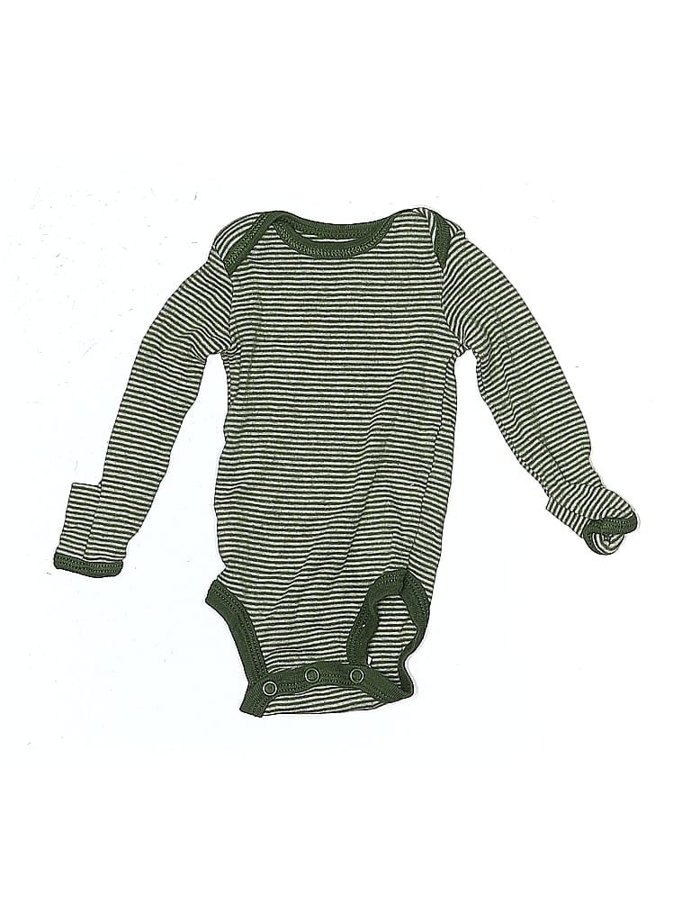 Pre-owned Carter's Babies' Long Sleeve Onesie In Green
