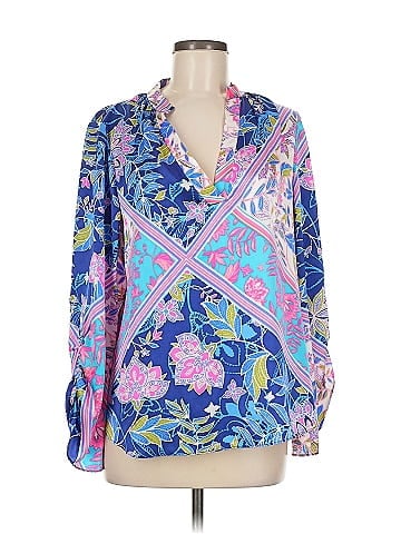 Alice & Trixie Long Sleeve Silk Top (view 1)