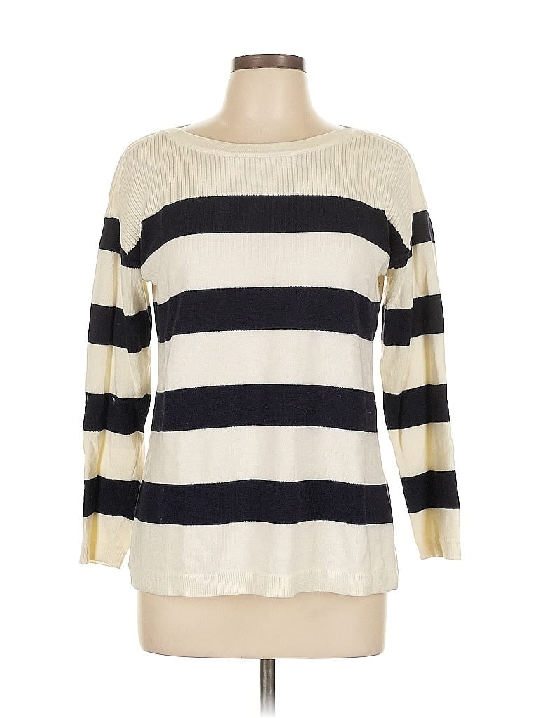 Pre-owned Talbots Pullover Sweater In White