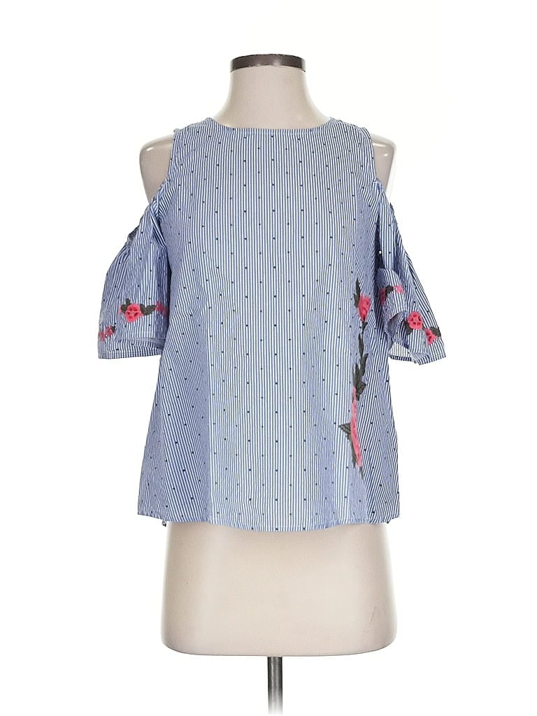 Pre-owned Blue Rain 3/4 Sleeve Blouse In Blue