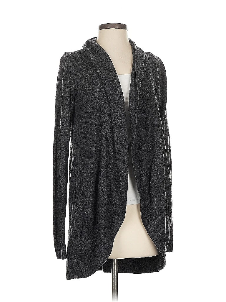 Pre-owned Barefoot Dreams Cozychic Lite Cardigan Sweater In Gray