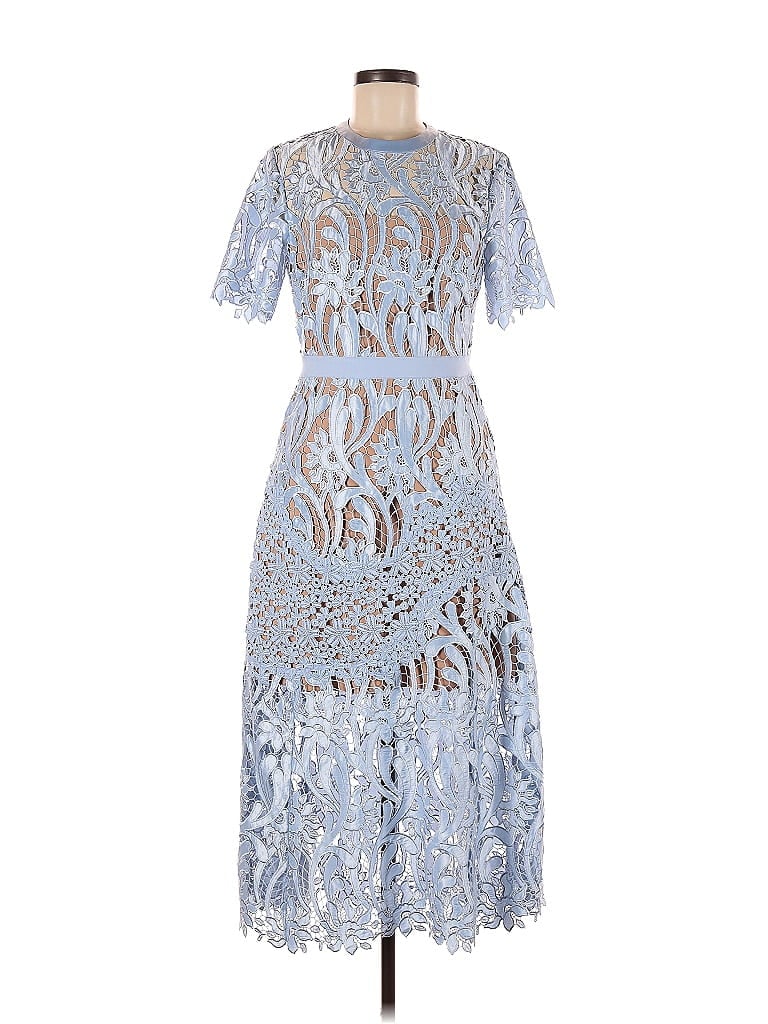 Pre-owned Self-portrait Cocktail Dress In Blue