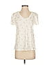 Ann Taylor LOFT Outlet Ivory Short Sleeve T-Shirt Size S - photo 1
