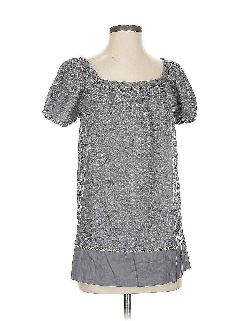 Pre-owned Juicy Couture Short Sleeve Blouse In Gray