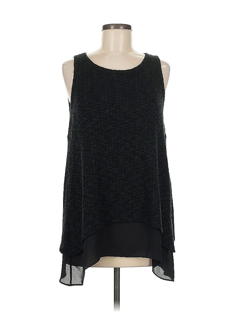 Pre-owned Design Lab Lord & Taylor Sleeveless T-shirt In Black