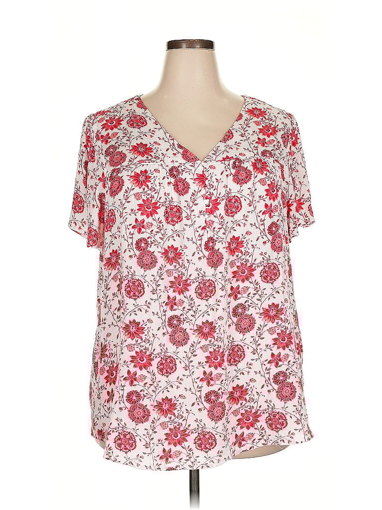 Click to view more detailed imagery on our partner's website Pre-owned Skies Are Blue Short Sleeve Blouse In Red