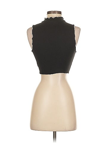 Blue Blush Black Tank Top Size S