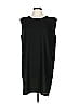 Line & Dot Solid Black Casual Dress Size L - photo 1