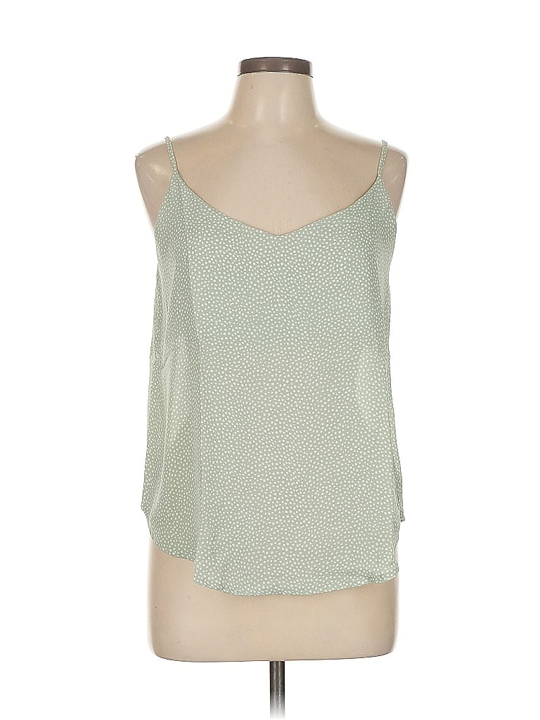 Pre-owned Mine Sleeveless Top Green Scoop Neck Tops
