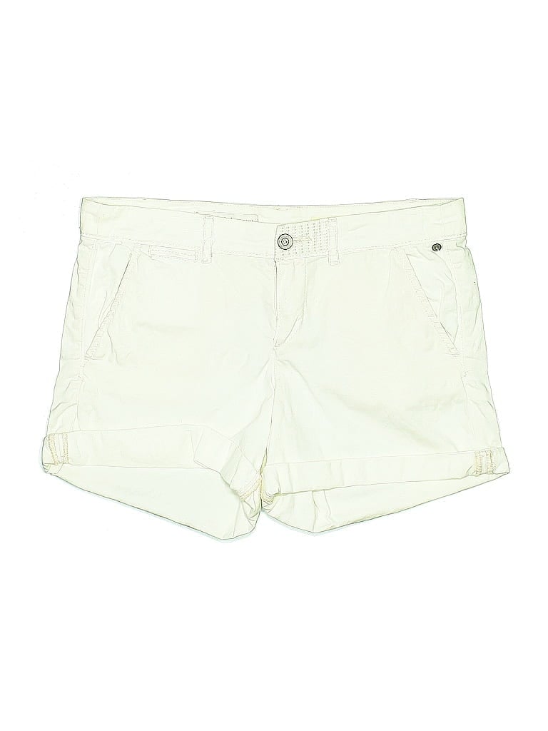Pre-owned Pilcro And The Letterpress Khaki Shorts In White