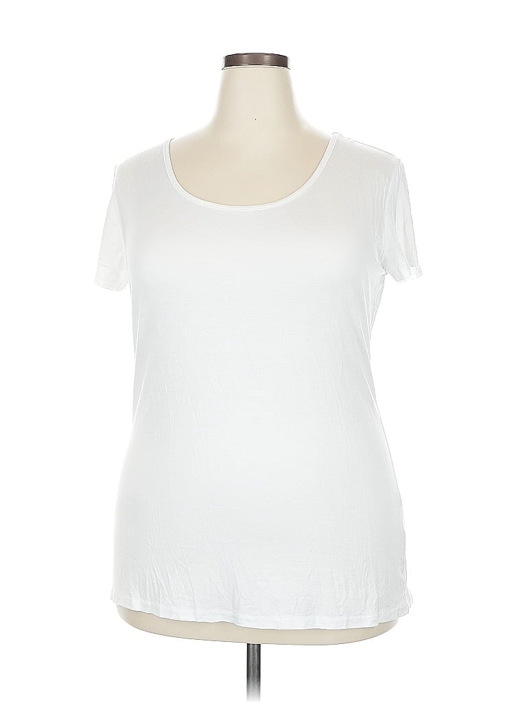 Pre-owned Unbranded Short Sleeve T-shirt In White
