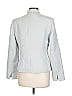 Le Suit 100% Polyester Argyle Silver Blue Blazer Size 10 - photo 2