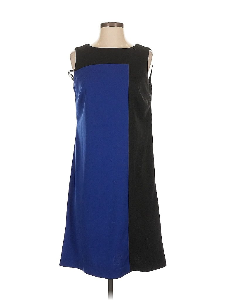 Kasper Color Block Blue Cocktail Dress Size 4 - photo 1