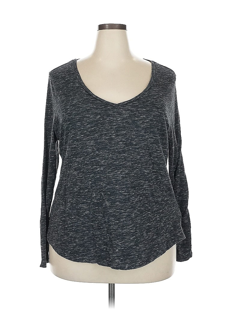 Pre-owned Old Navy Long Sleeve T-shirt In Gray
