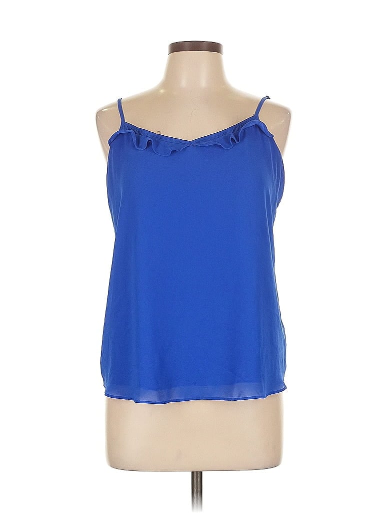 Pre-owned Naked Zebra Tank Top Blue Strapless Neckline Tops