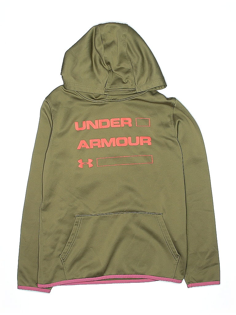 Pre-owned Under Armour Kids' Pullover Hoodie In Green