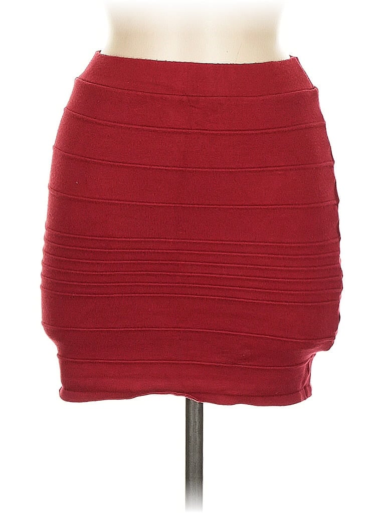Monrow Solid Red Casual Skirt Size M - photo 1