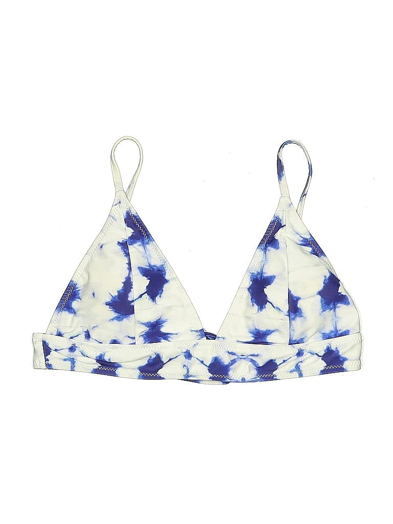 Pre-owned Unbranded Swimsuit Top Blue Tie-dye Pattern Swimwear