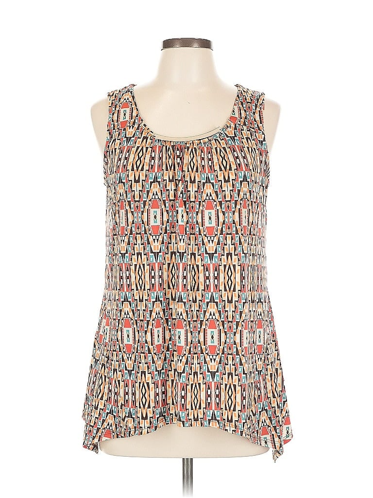 Pre-owned Ab Studio Sleeveless Blouse In Orange