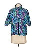 Vanity Paisley Teal Short Sleeve Blouse Size 1 - photo 1
