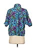 Vanity Paisley Teal Short Sleeve Blouse Size 1 - photo 2