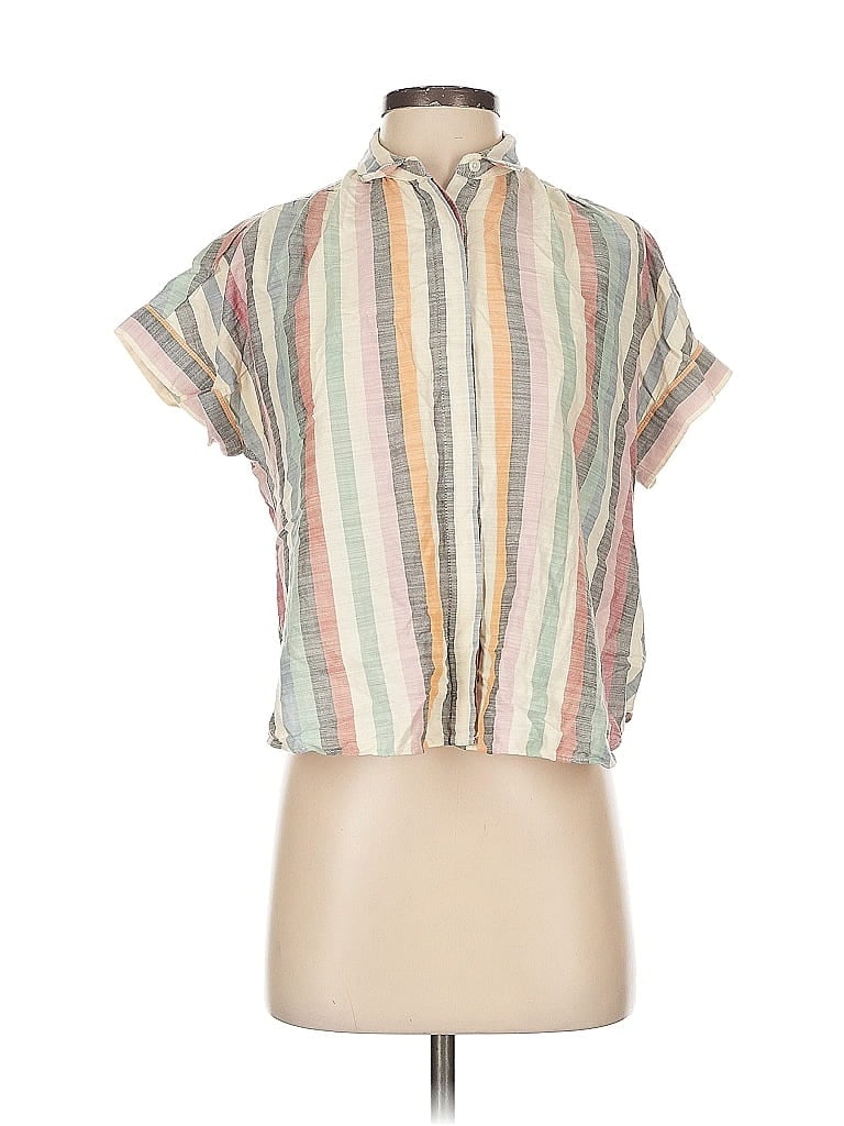 Click to view more detailed imagery on our partner's website Pre-owned Madewell Short Sleeve Blouse In White