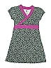 Tea 100% Cotton Print Green Dress Size 7 - photo 1