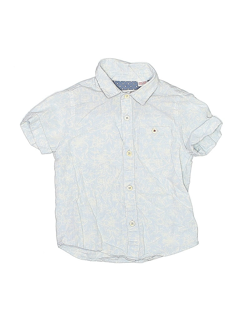 Click to view more detailed imagery on our partner's website Pre-owned Zara Kids' Short Sleeve Button Down Shirt In Blue