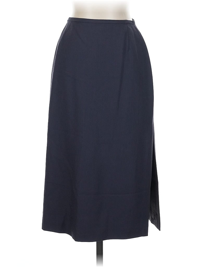 Pre-owned Tahari Wool Skirt In Gray
