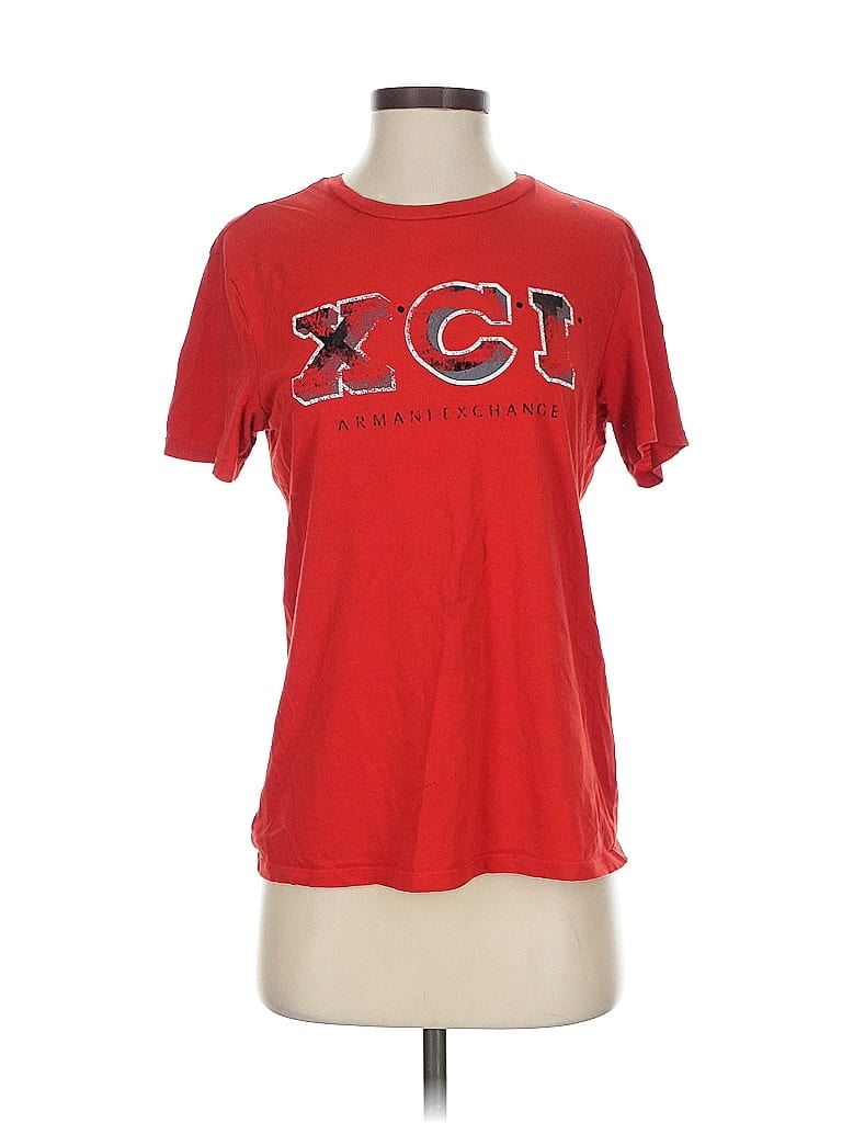 Armani Exchange 100% Cotton Red Short Sleeve T-Shirt Size S - photo 1