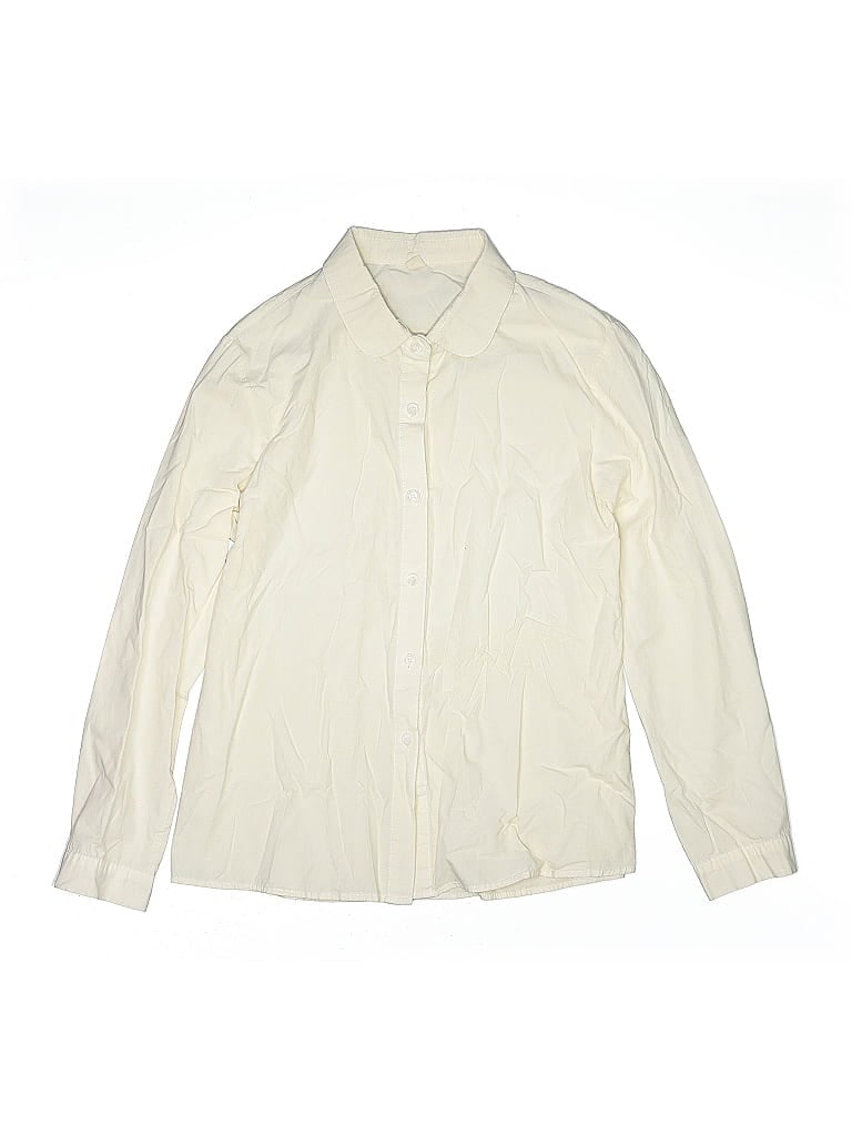UNBRANDED Pre-owned Kids' Long Sleeve Button Down Shirt In White
