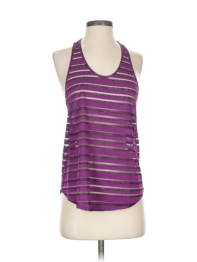 Pre-owned Brooks Tank Top Purple Halter Neckline Tops