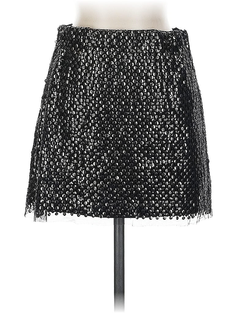 Pre-owned Zara Trf Formal Skirt In Black