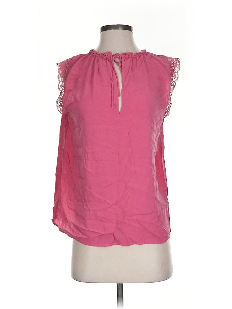 Pre-owned Velvet By Graham & Spencer Sleeveless T-shirt In Pink